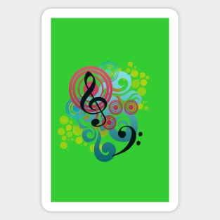 Music swirl iPhone case (green) Sticker